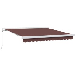 Auvent manuel rétractable marron 300x250 cm 622081622081