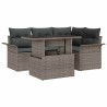 Ensemble de canapé de jardin avec coussin 5 pcs Gris Poly rotin 622084622084