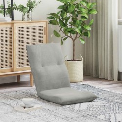 Fauteuil de sol ajustable Gris clair Velours 622086622086