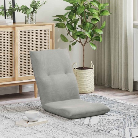 Fauteuil de sol ajustable Gris clair Velours 622086622086