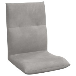 Fauteuil de sol ajustable Gris clair Velours 622086622086