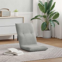 Fauteuil de sol ajustable Gris clair Velours 622086622086