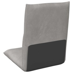 Fauteuil de sol ajustable Gris clair Velours 622086622086