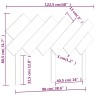 Tête de lit 122,5x3x80,5 cm Bois massif de pin 622087622087