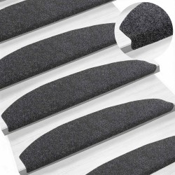 Tapis d'escalier auto-adhésifs 15 pcs Gris foncé 622088622088