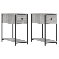Tables de chevet 2 pcs sonoma gris 30x60x60cm bois d'ingénierie 622089622089