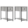 Tables de chevet 2 pcs sonoma gris 30x60x60cm bois d'ingénierie 622089622089