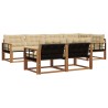 Ensemble de canapés d'extérieur 7 pcs Naturel et Beige 622091622091