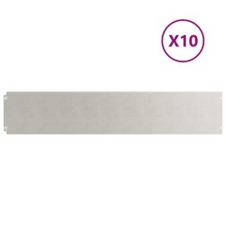 Bordure de Pelouse 10 pcs 20 x 103 cm Acier inoxydable Argenté 622094622094