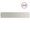 Bordure de Pelouse 10 pcs 20 x 103 cm Acier inoxydable Argenté 622094622094