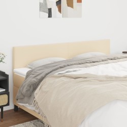 Têtes de lit Crème 200x5x78/88 cm Tissu 622095622095