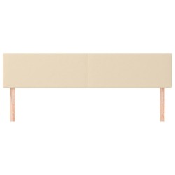 Têtes de lit Crème 200x5x78/88 cm Tissu 622095622095