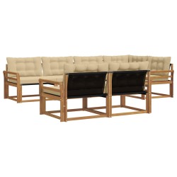 Ensemble de canapés d'extérieur 7 pcs Naturel et Beige 622098622098