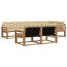 Ensemble de canapés d'extérieur 7 pcs Naturel et Beige 622098622098