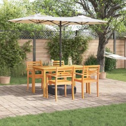 Ensemble de salle à manger pour jardin 5 pcs Marron 622101622101