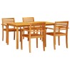 Ensemble de salle à manger pour jardin 5 pcs Marron 622101622101