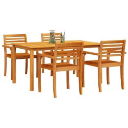 Ensemble de salle à manger pour jardin 5 pcs Marron 622101622101
