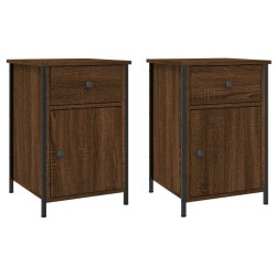 Tables de chevet 2pcs Chêne marron 40x42x60cm Bois d'ingénierie 622102622102