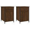 Tables de chevet 2pcs Chêne marron 40x42x60cm Bois d'ingénierie 622102622102