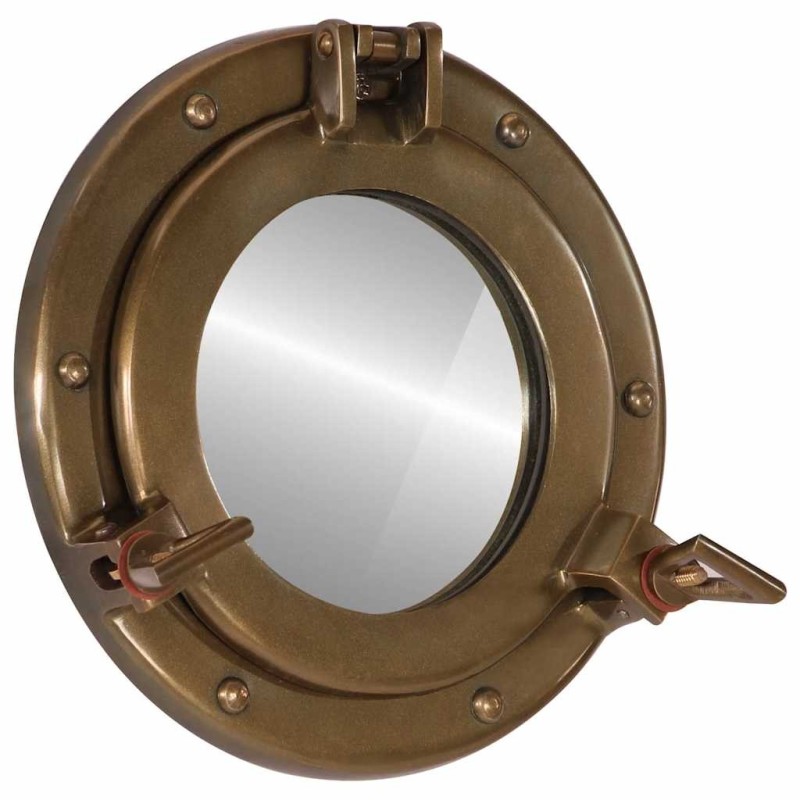 Miroir en forme de porthole mural Ø23 cm aluminium et verre 622104622104