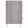 Table de chevet sonoma gris 40x40x66 cm bois d'ingénierie 622105622105