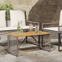Table de jardin Gris et marron 80 x 40 x 40 cm polyrotin 622106622106