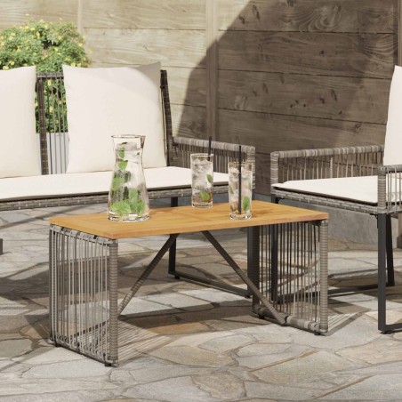 Table de jardin Gris et marron 80 x 40 x 40 cm polyrotin 622106622106