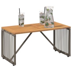 Table de jardin Gris et marron 80 x 40 x 40 cm polyrotin 622106622106