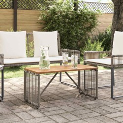 Table de jardin Gris et marron 80 x 40 x 40 cm polyrotin 622106622106