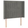 Tête de lit à LED Gris clair 103x16x118/128 cm Velours 622110622110