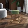 Tabouret rond Vert moutarde Velours 622111622111