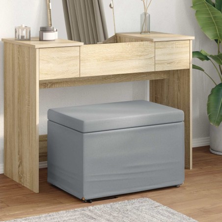 Tabouret Gris clair 61 x 41 x 40 cm Tissu et bois stratifié 622112622112