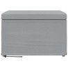 Tabouret Gris clair 61 x 41 x 40 cm Tissu et bois stratifié 622112622112