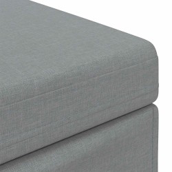 Tabouret Gris clair 61 x 41 x 40 cm Tissu et bois stratifié 622112622112