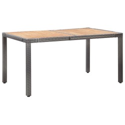 Ensemble à manger d'extérieur 7pcs coussins Résine tressée Gris 622113622113