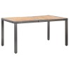Ensemble à manger d'extérieur 7pcs coussins Résine tressée Gris 622113622113