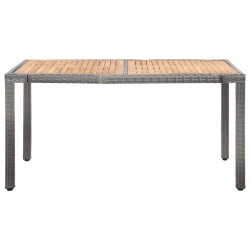 Ensemble à manger d'extérieur 7pcs coussins Résine tressée Gris 622113622113