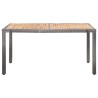 Ensemble à manger d'extérieur 7pcs coussins Résine tressée Gris 622113622113