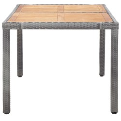 Ensemble à manger d'extérieur 7pcs coussins Résine tressée Gris 622113622113