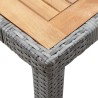 Ensemble à manger d'extérieur 7pcs coussins Résine tressée Gris 622113622113