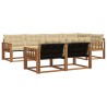 Ensemble de canapés d'extérieur 7 pcs Naturel et Beige 622115622115