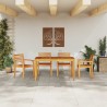 Ensemble de salle à manger pour jardin 5 pcs Marron 622116622116
