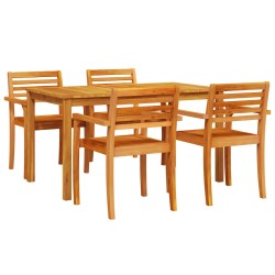 Ensemble de salle à manger pour jardin 5 pcs Marron 622116622116