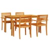 Ensemble de salle à manger pour jardin 5 pcs Marron 622116622116