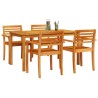 Ensemble de salle à manger pour jardin 5 pcs Marron 622116622116