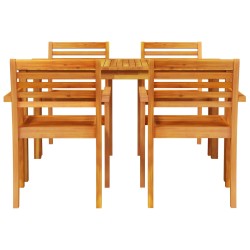 Ensemble de salle à manger pour jardin 5 pcs Marron 622116622116