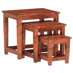 Tables gigognes 3 pcs Bois d'acacia massif 622118622118