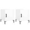 Tables de chevet 2 pcs blanc brillant 40x40x50 cm 622120622120