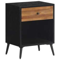 Table de chevet 40x30x50 cm bois massif de teck 622121622121