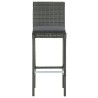 Ensemble de bar d'extérieur 7 pcs coussins Résine tressée Gris 622129622129
